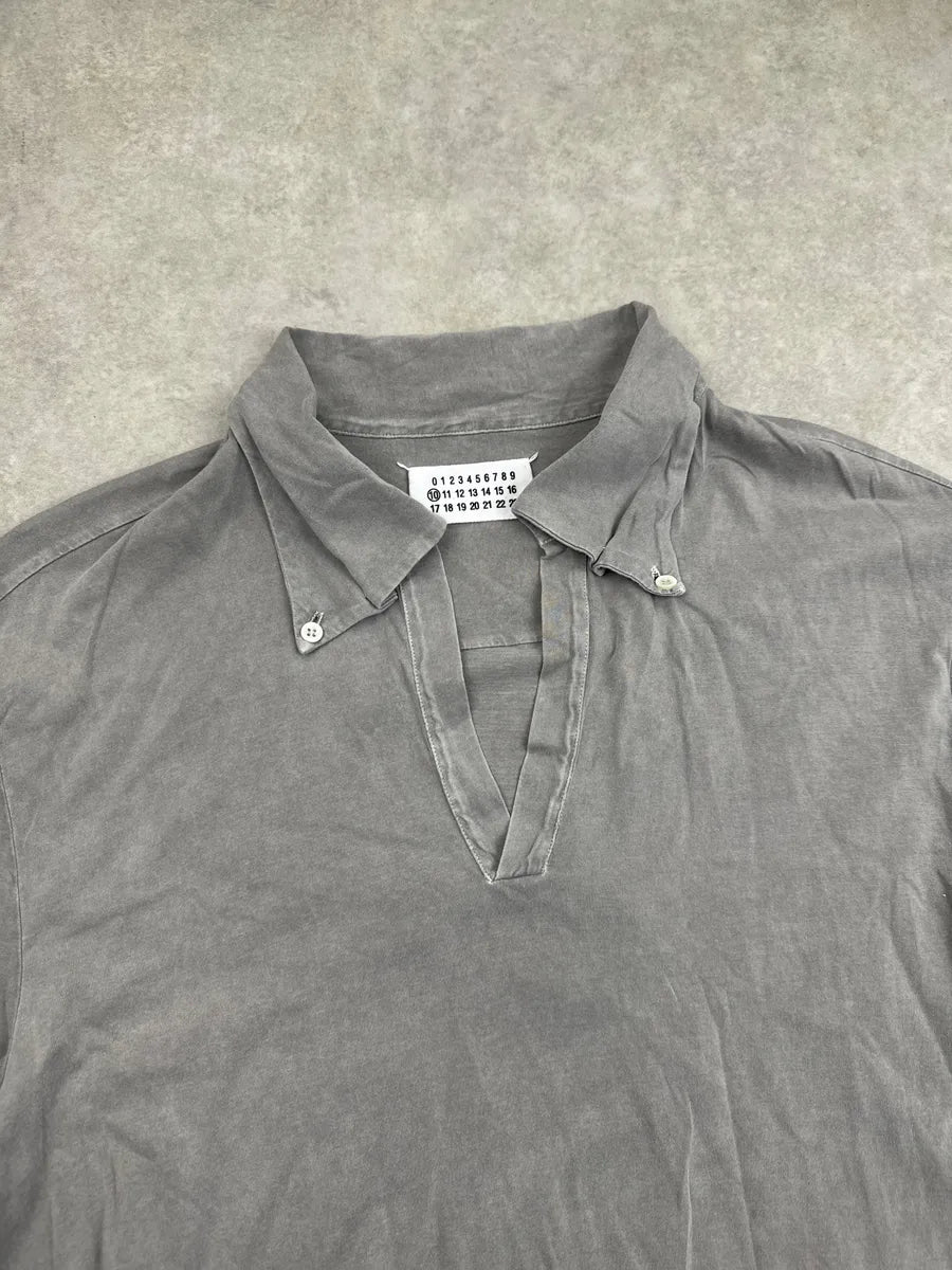 SS2001 Maison Martin Margiela Grey V-Neck Longsleeve Polo jdGdguRB 5