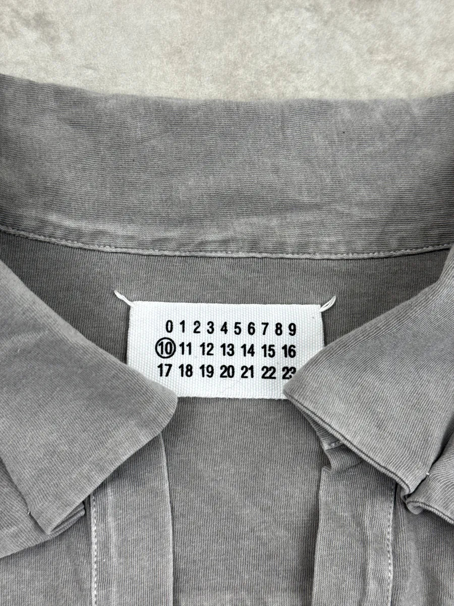 SS2001 Maison Martin Margiela Grey V-Neck Longsleeve Polo jdGdguRB 9