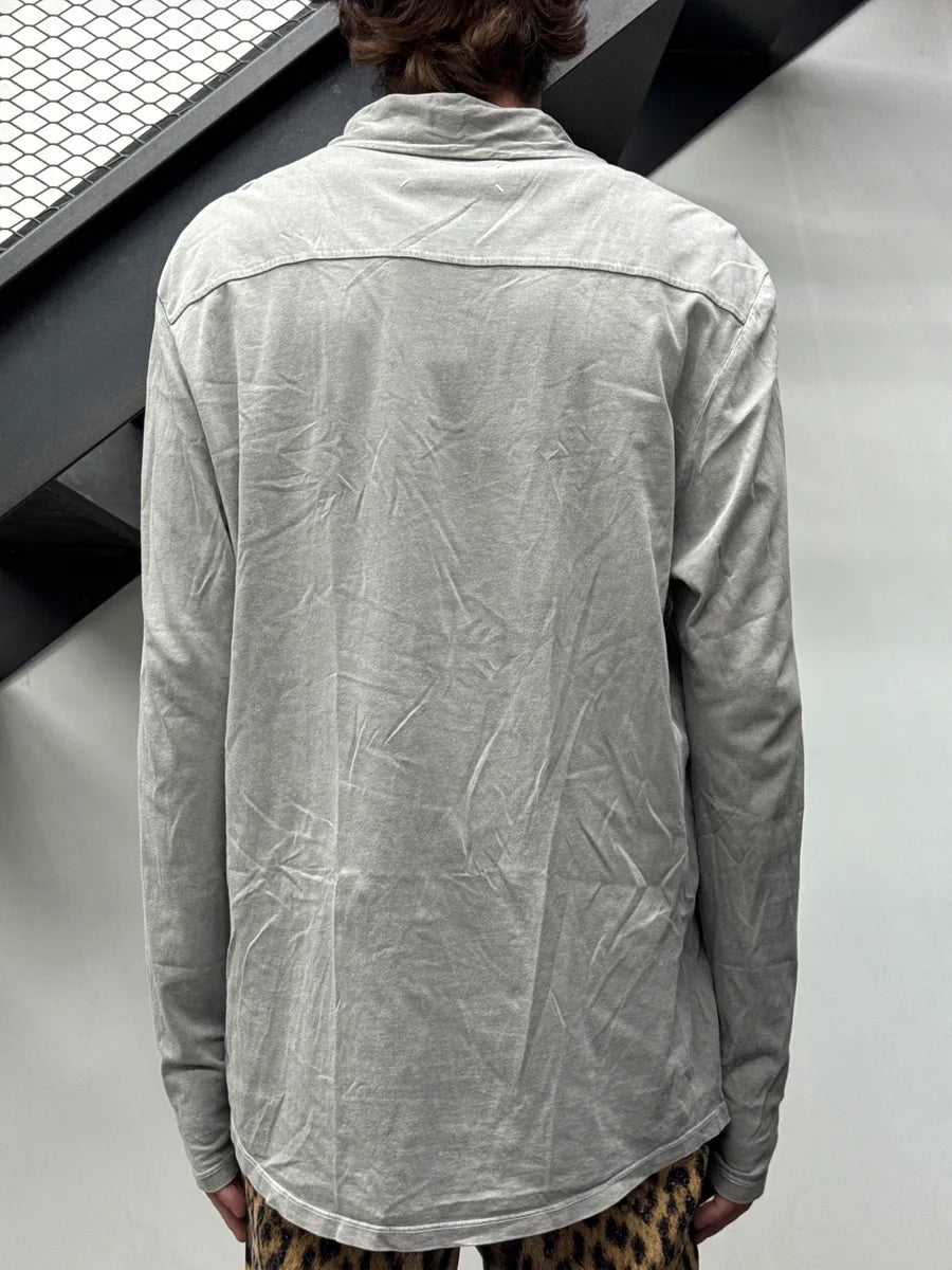 SS2001 Maison Martin Margiela Grey V-Neck Longsleeve Polo jdGdguRB 2