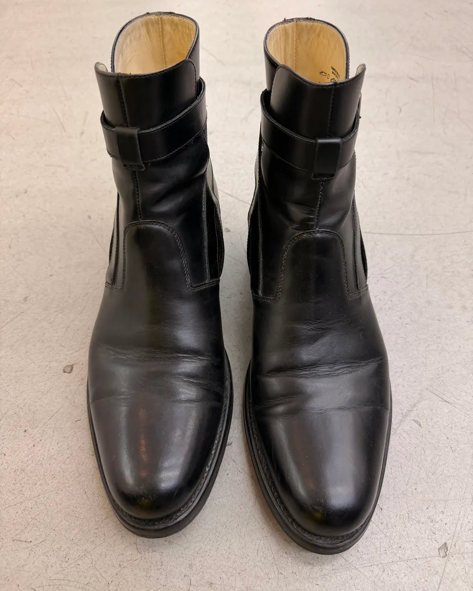Jean Baptiste Rautureau Black Leather Buckle Strap Boots SRmGWCx 1