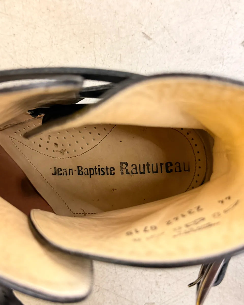 Jean Baptiste Rautureau Black Leather Buckle Strap Boots SRmGWCx 8