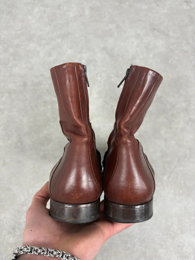 Jean Baptiste Rautureau Brown Leather Boots CadJhQM 4