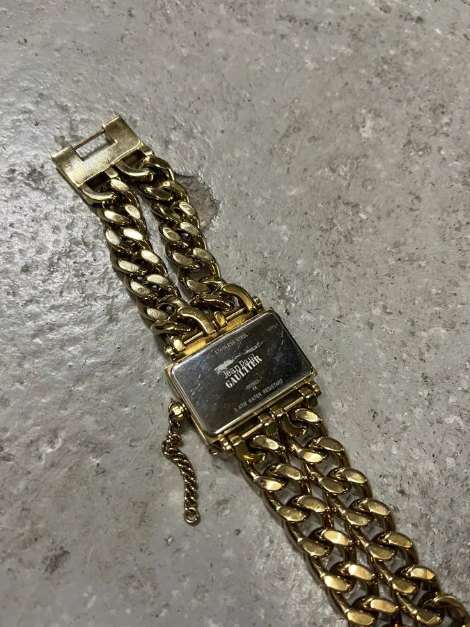 Jean Paul Gaultier 2 Chains Silver Steel Gold Watch (OS) 10