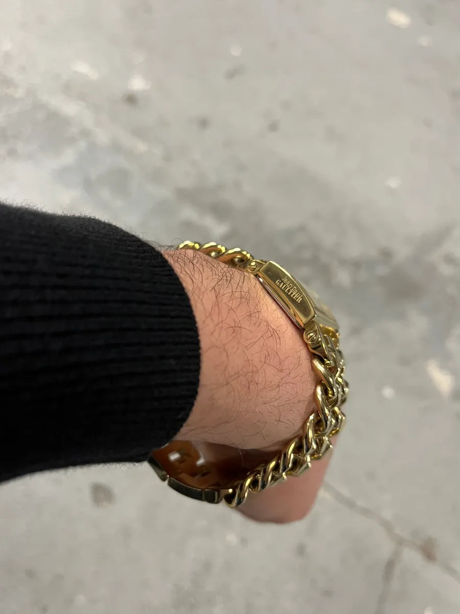 Jean Paul Gaultier 2 Chains Silver Steel Gold Watch (OS) 11