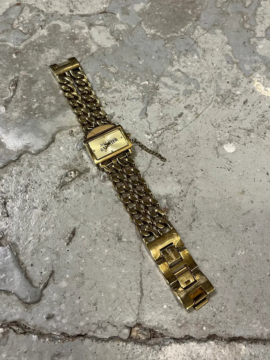 Jean Paul Gaultier 2 Chains Silver Steel Gold Watch (OS) 4
