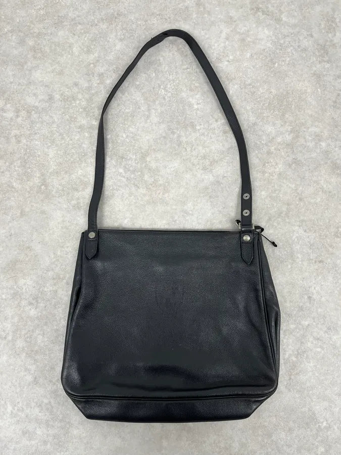 Jean Paul Gaultier Art Déco Black Leather Bag IvBDpsJ 4