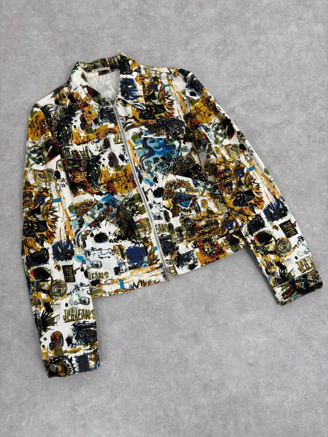 SS2000 Jean Paul Gaultier Basquiat Zip-up White Jacket SZNGOPY 3