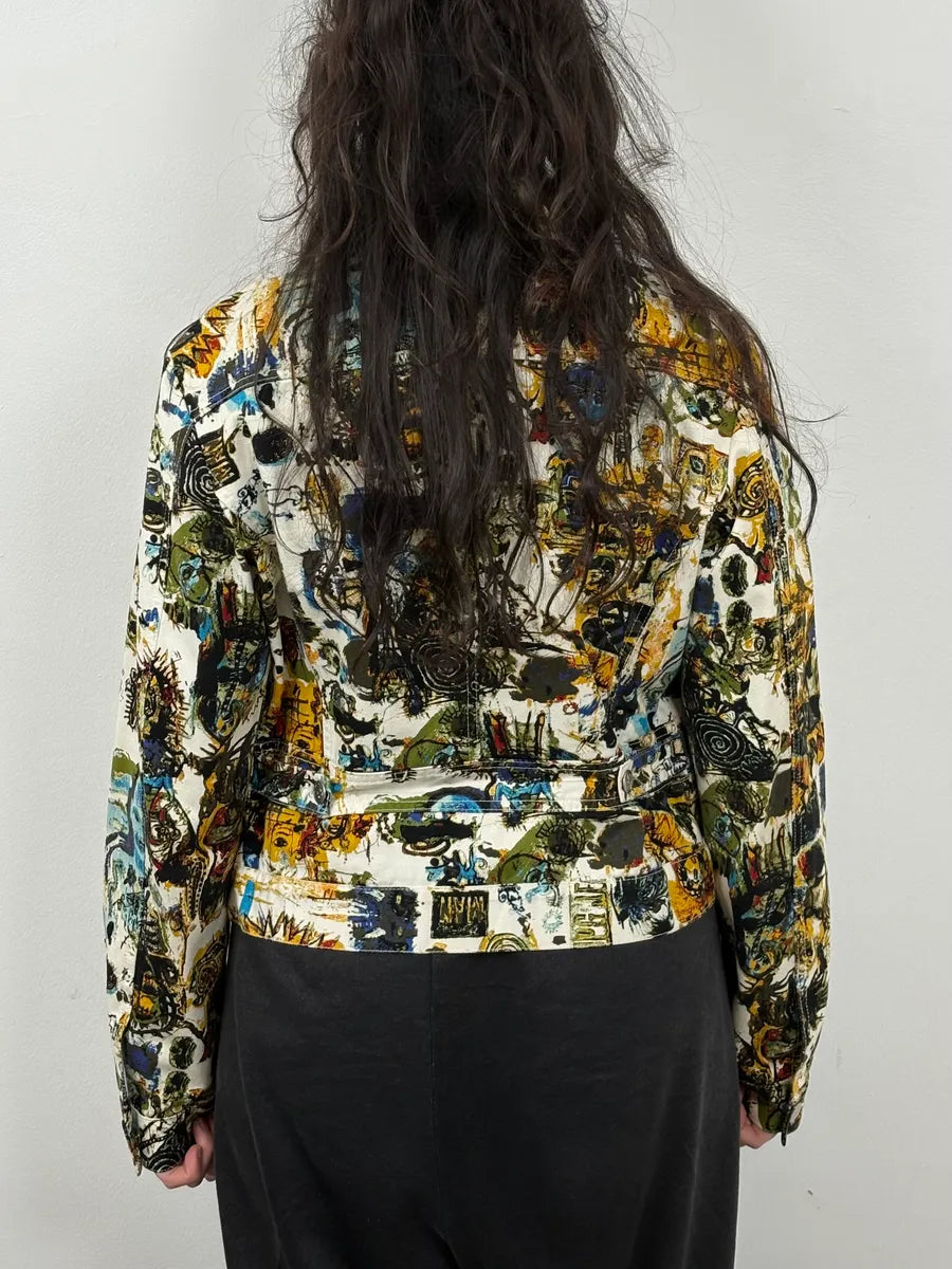 SS2000 Jean Paul Gaultier Basquiat Zip-up White Jacket SZNGOPY 2