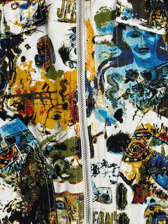 SS2000 Jean Paul Gaultier Basquiat Zip-up White Jacket SZNGOPY 7