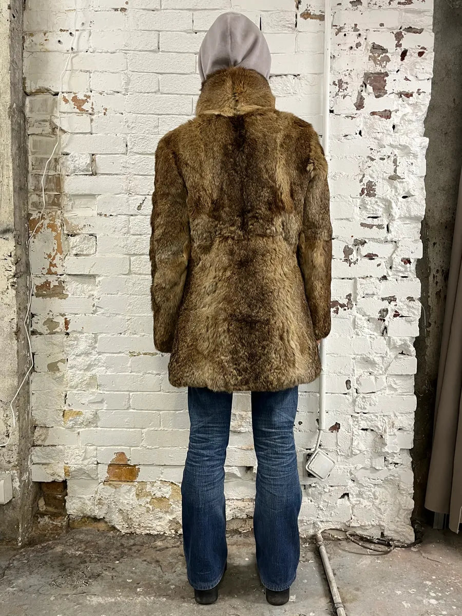 Jean Paul Gaultier Beige Faux Fur Coat ihheIOY 2