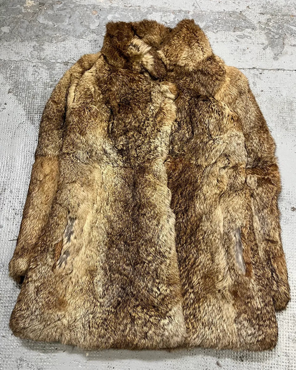 Jean Paul Gaultier Beige Faux Fur Coat ihheIOY 3