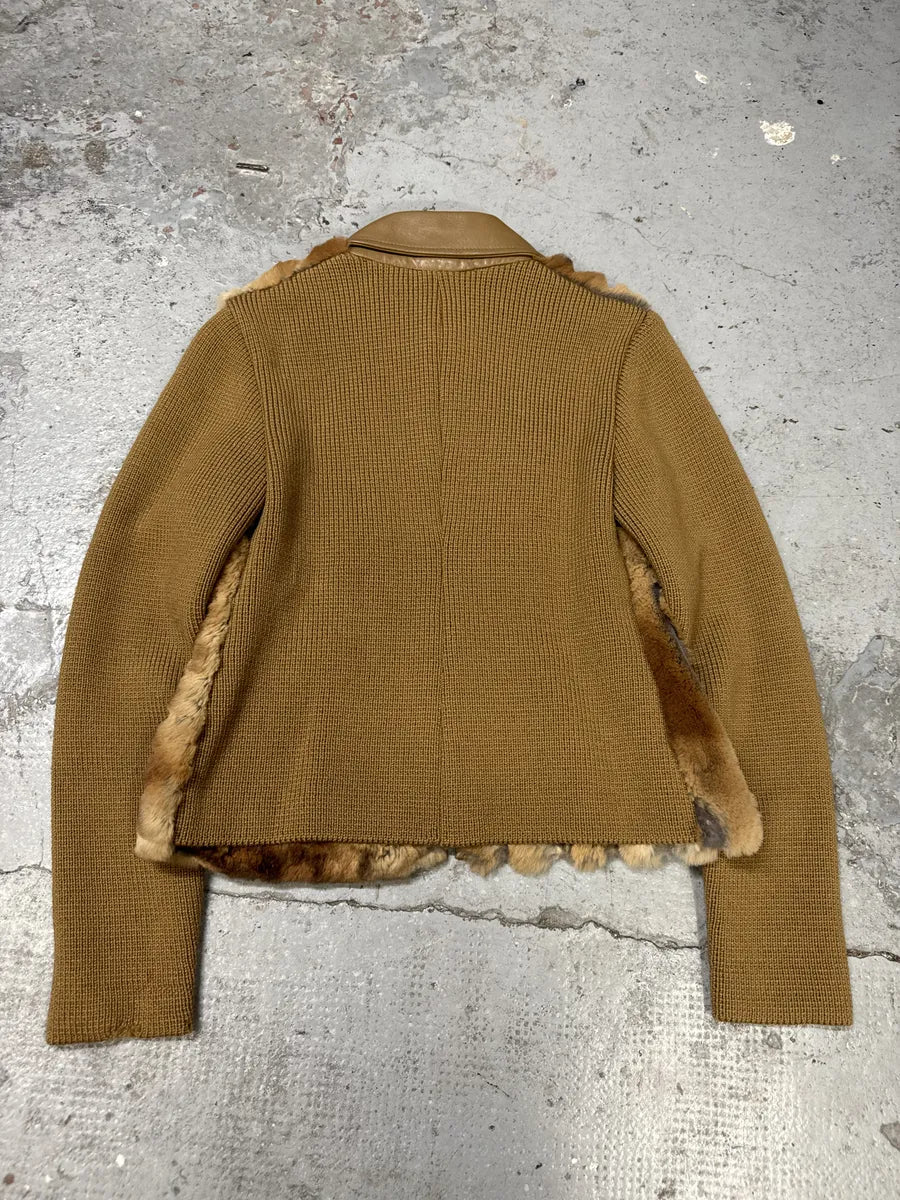 Jean Paul Gaultier Beige Maille Camel Fur Jacket vWeOzTH 1