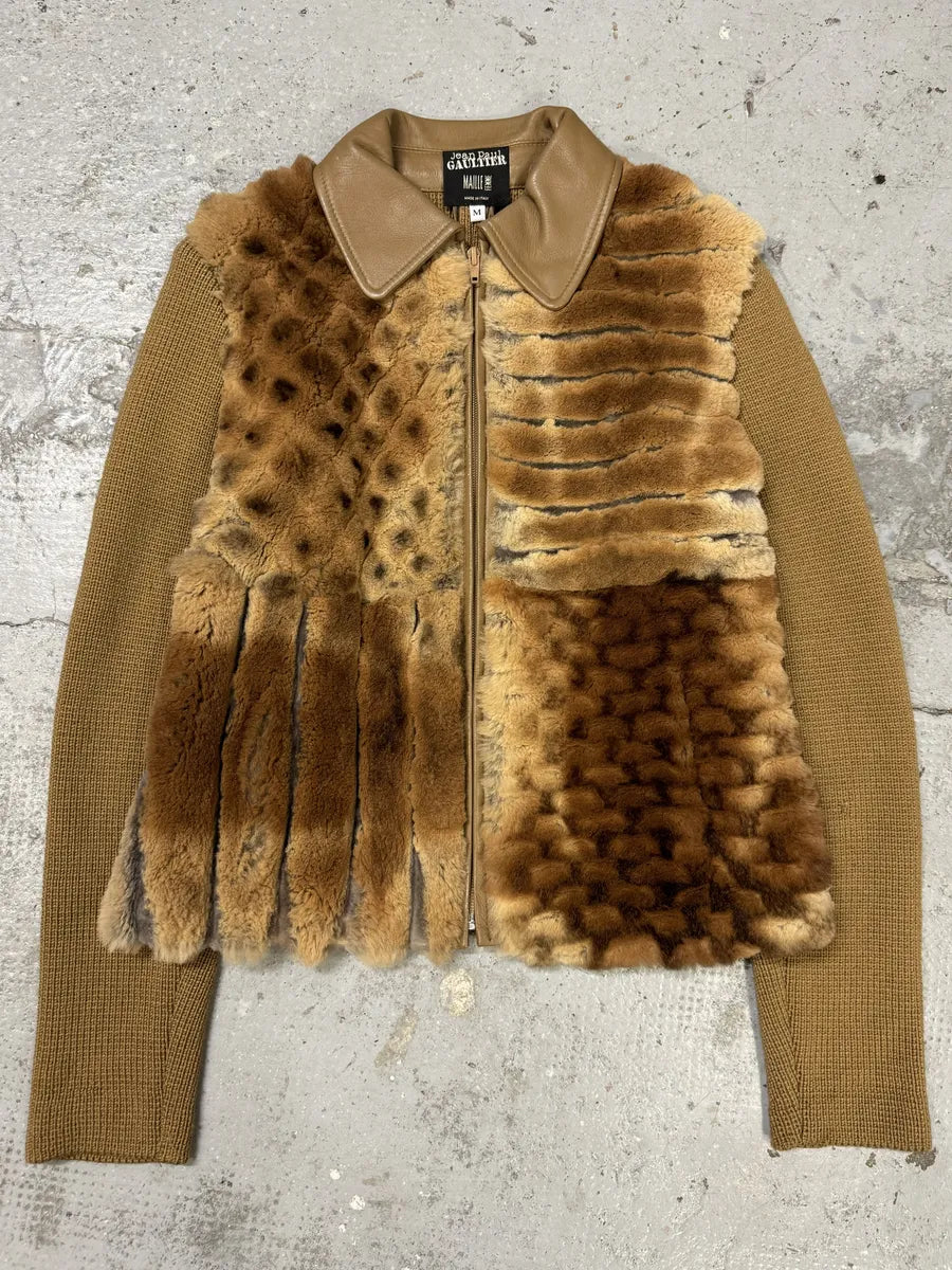 Jean Paul Gaultier Beige Maille Camel Fur Jacket vWeOzTH 2
