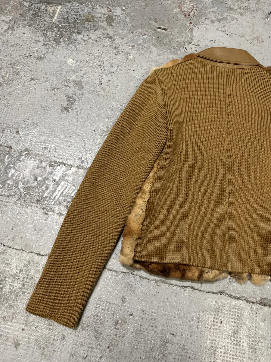 Jean Paul Gaultier Beige Maille Camel Fur Jacket vWeOzTH 5