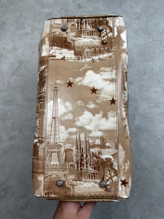 Jean Paul Gaultier Beige Paris London Illustration Handle Bag LWLWCQx 13