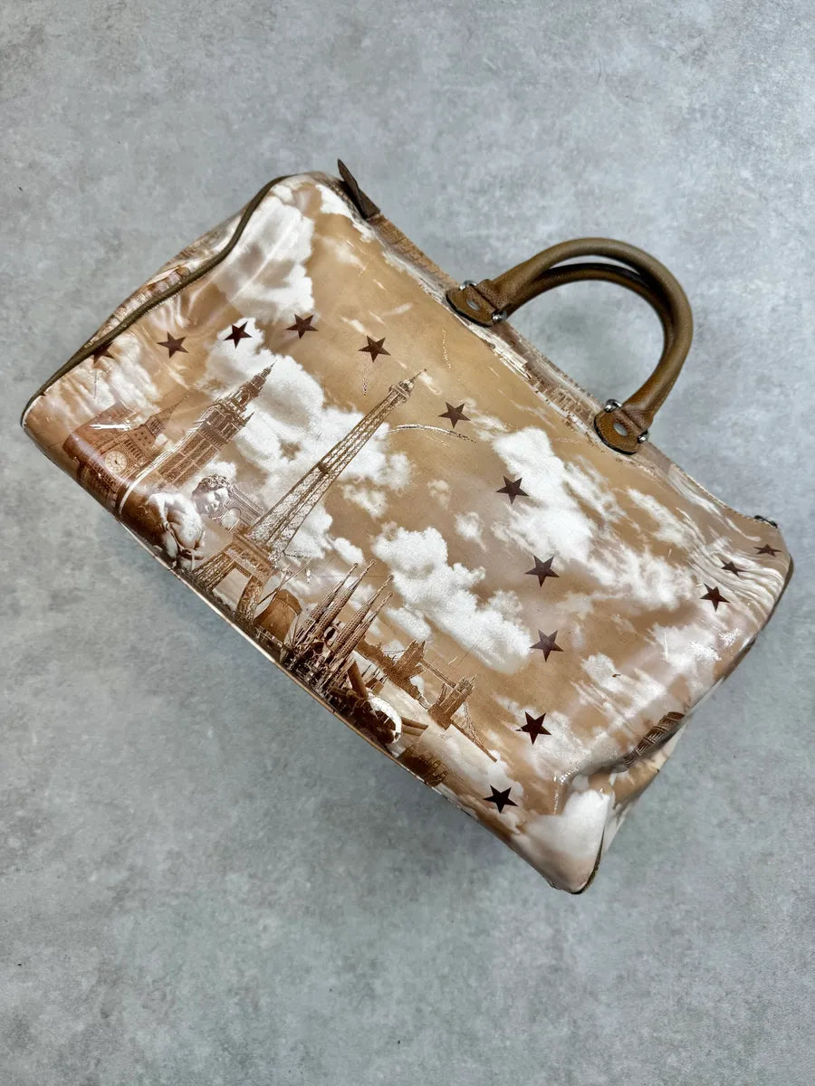 Jean Paul Gaultier Beige Paris London Illustration Handle Bag LWLWCQx 5
