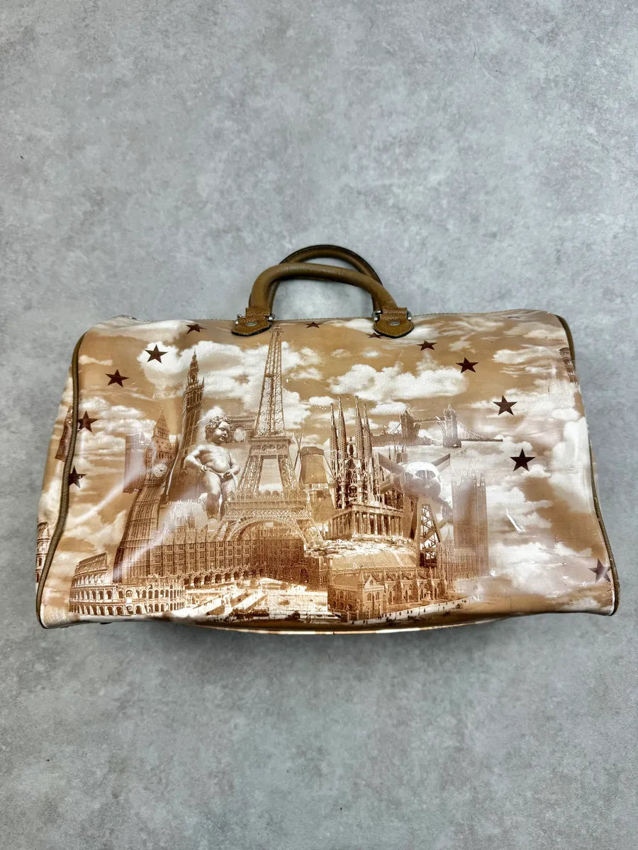 Jean Paul Gaultier Beige Paris London Illustration Handle Bag LWLWCQx 0