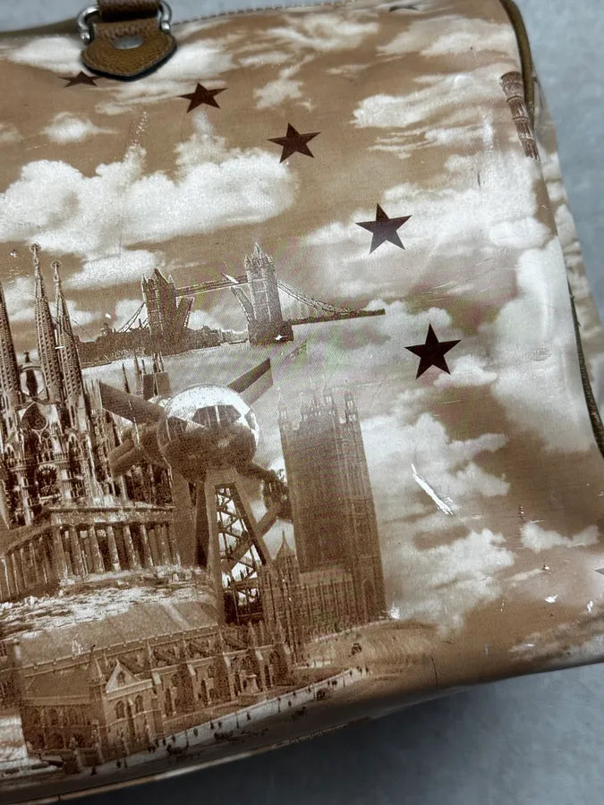 Jean Paul Gaultier Beige Paris London Illustration Handle Bag LWLWCQx 7