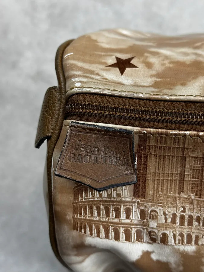 Jean Paul Gaultier Beige Paris London Illustration Handle Bag LWLWCQx 10