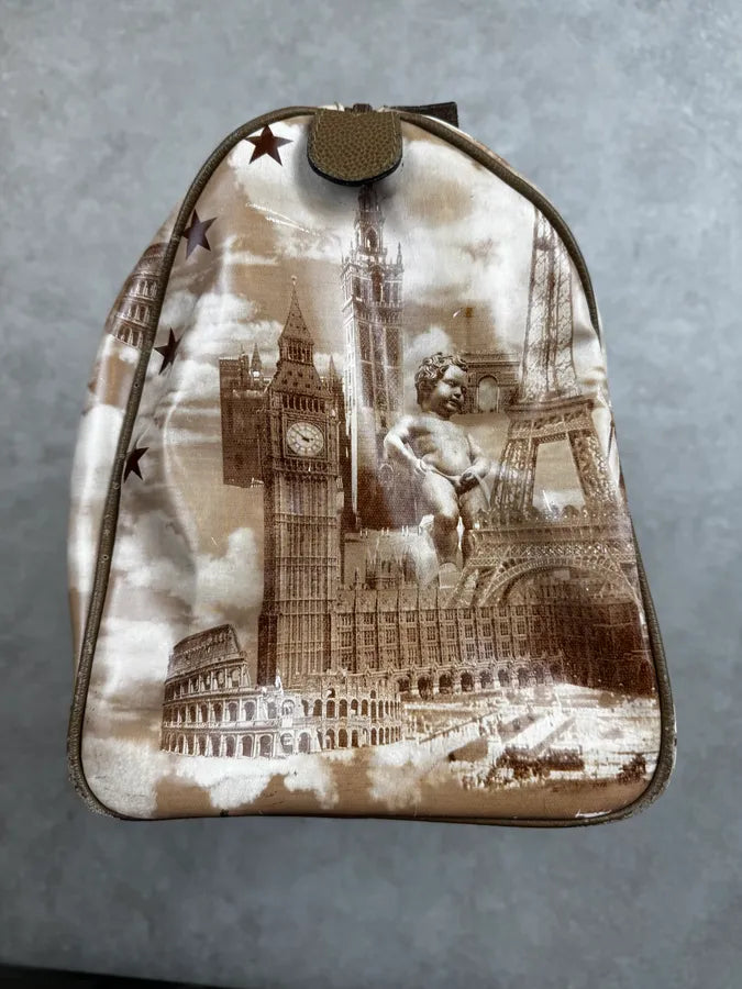 Jean Paul Gaultier Beige Paris London Illustration Handle Bag LWLWCQx 15