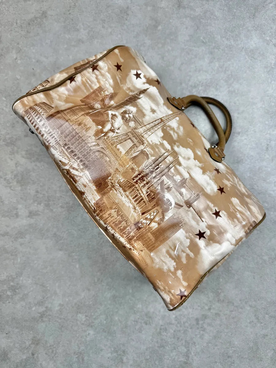 Jean Paul Gaultier Beige Paris London Illustration Handle Bag LWLWCQx 4