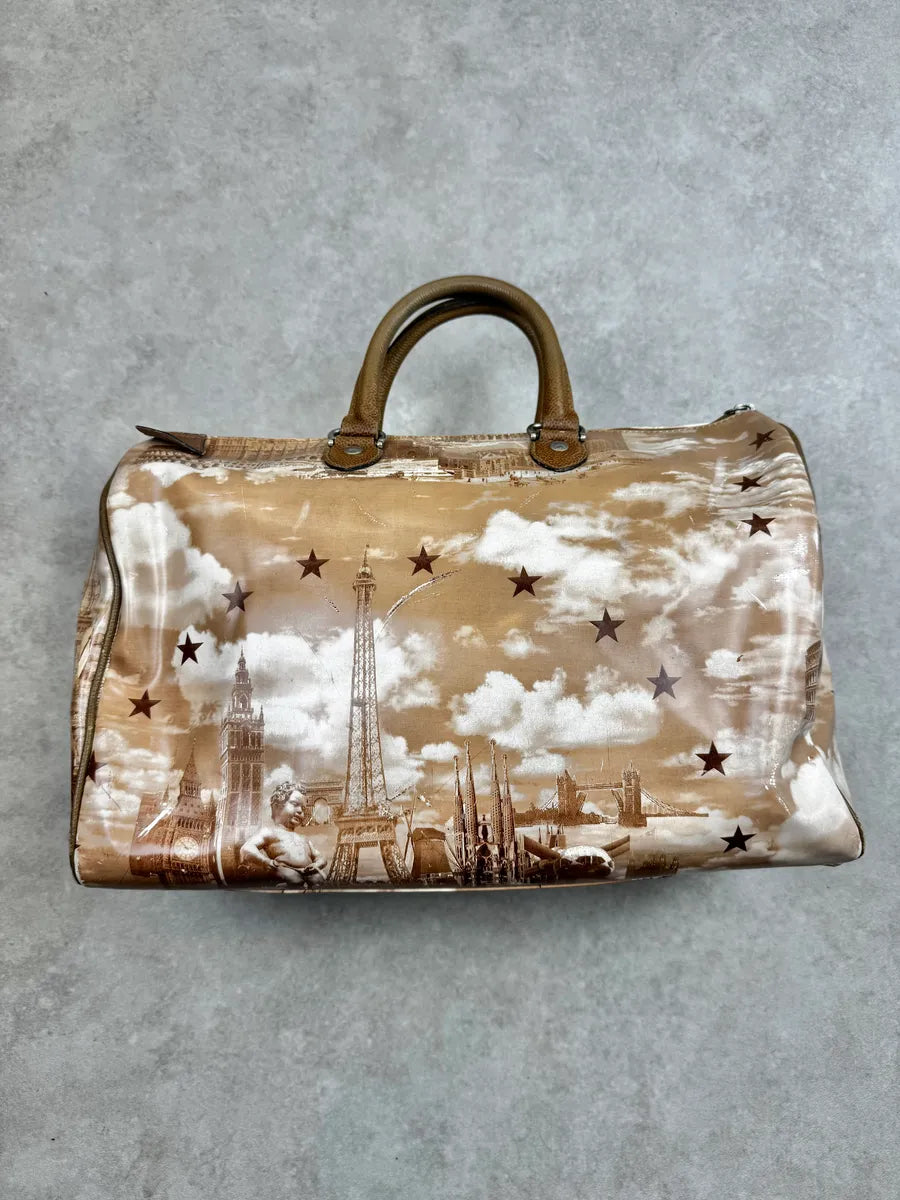 Jean Paul Gaultier Beige Paris London Illustration Handle Bag LWLWCQx 1