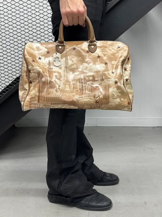 Jean Paul Gaultier Beige Paris London Illustration Handle Bag LWLWCQx 2
