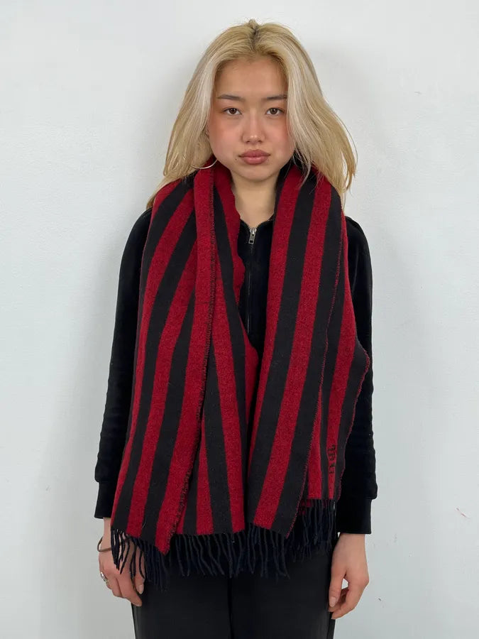 Jean Paul Gaultier Bicolor Red & Black Scarf ccGwEbn 1
