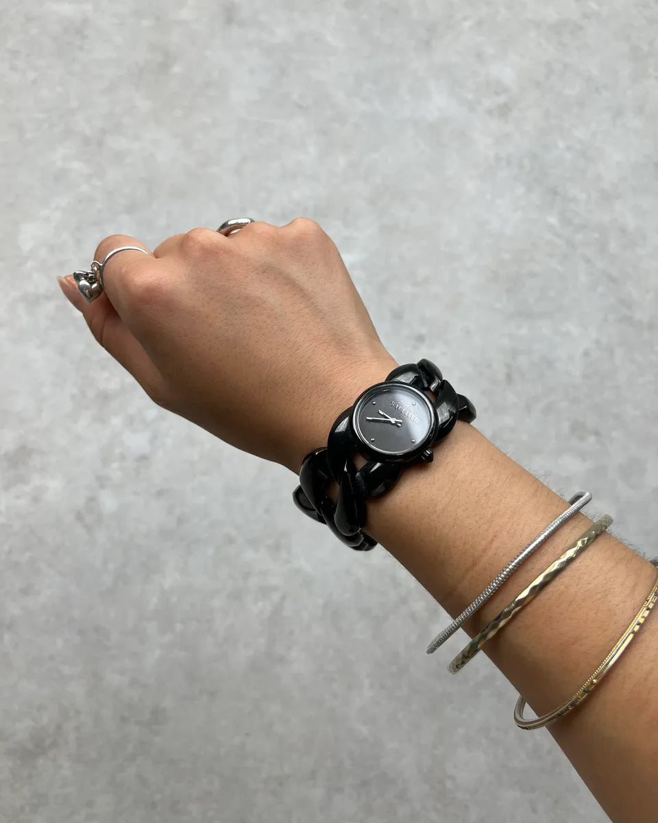 Jean Paul Gaultier Black Chain Watch PMltyZM 0