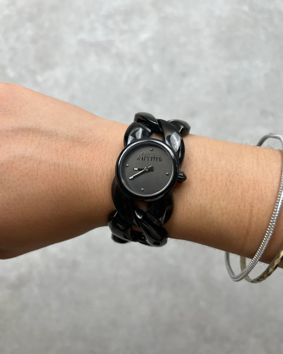Jean Paul Gaultier Black Chain Watch PMltyZM 2