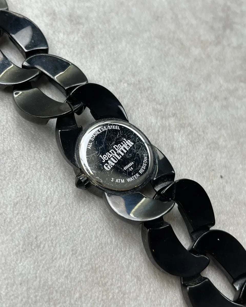 Jean Paul Gaultier Black Chain Watch PMltyZM 6
