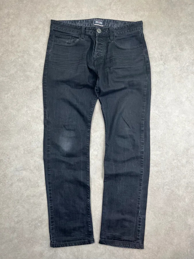 2000s Jean Paul Gaultier Black Denim Straight Leg Jeans EyRnoCa 3