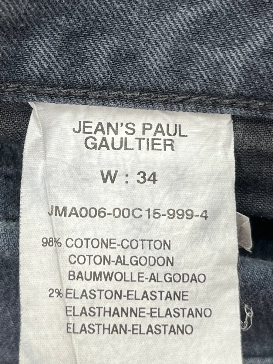 2000s Jean Paul Gaultier Black Denim Straight Leg Jeans EyRnoCa 9