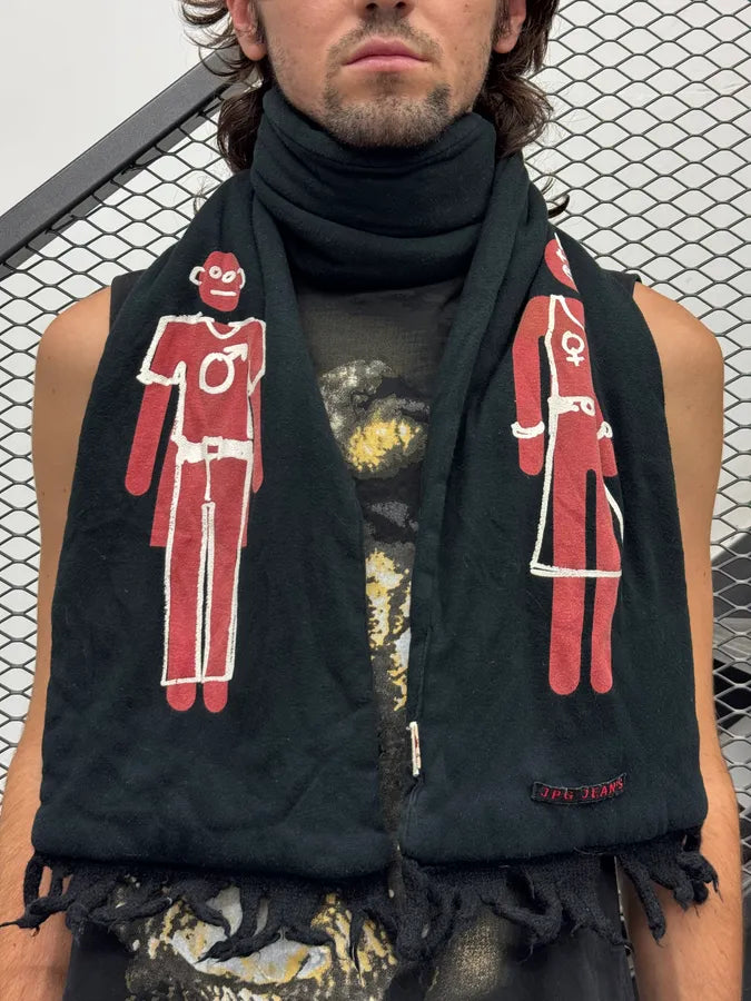 Jean Paul Gaultier Black Gender Confusion Scarf mxQNSLX 0