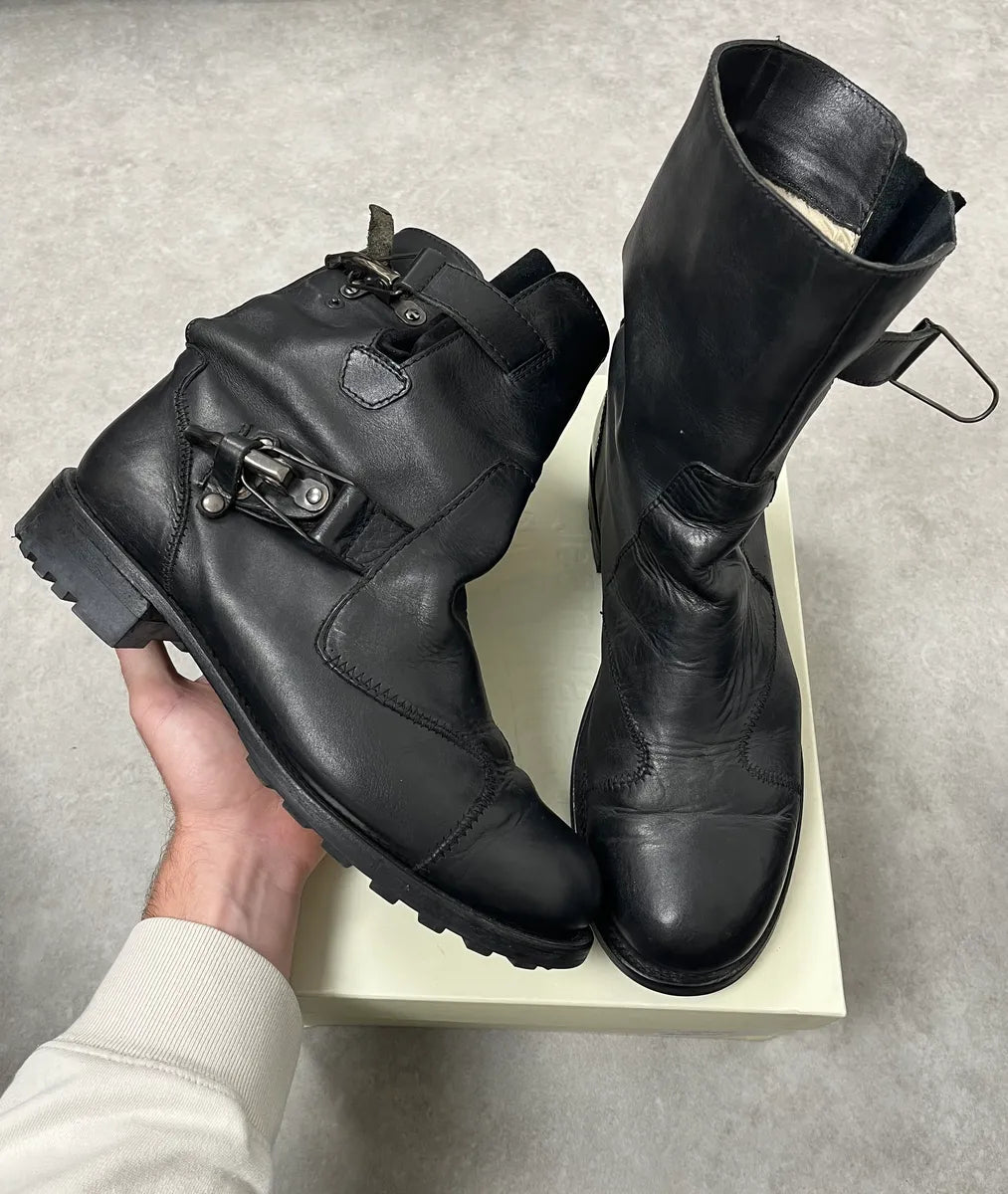 Jean Paul Gaultier Black High Leather Boots rgsWnYu 0