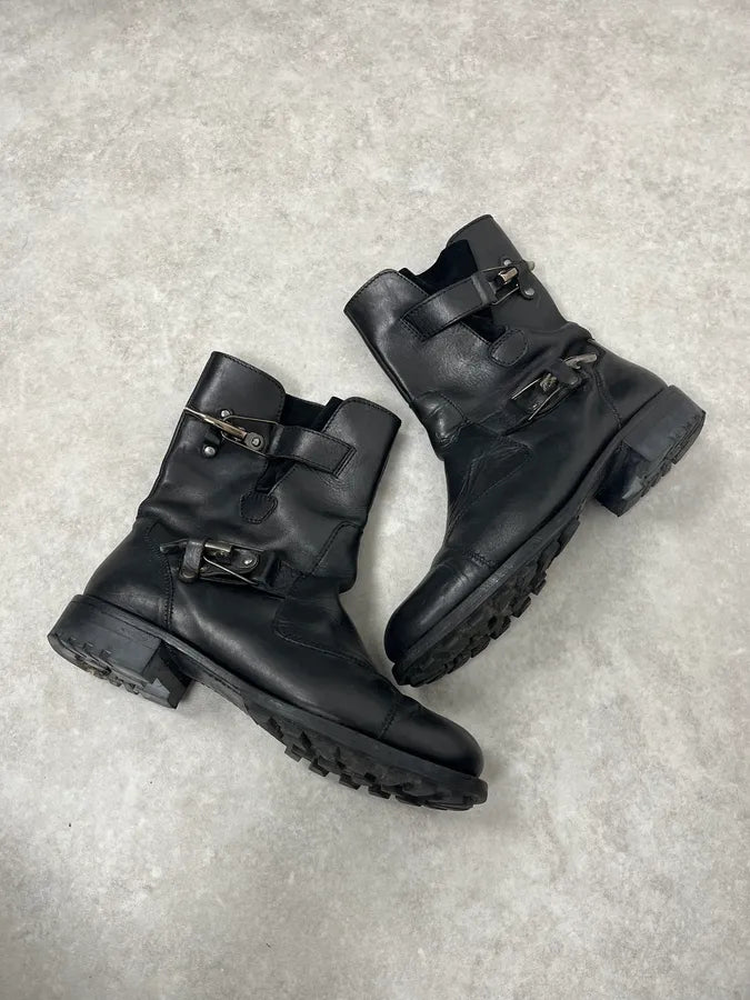 Jean Paul Gaultier Black High Leather Boots rgsWnYu 5