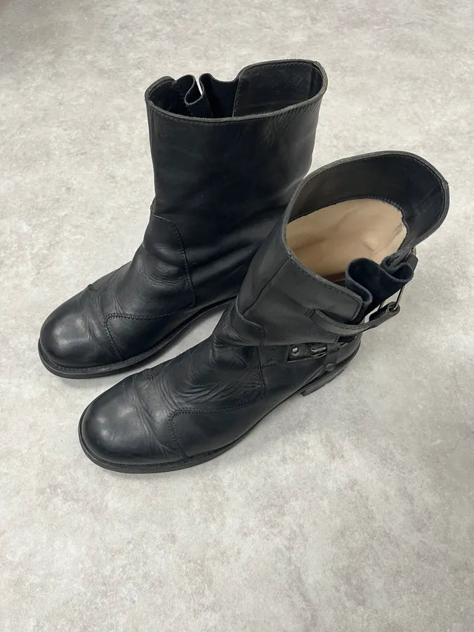 Jean Paul Gaultier Black High Leather Boots rgsWnYu 3