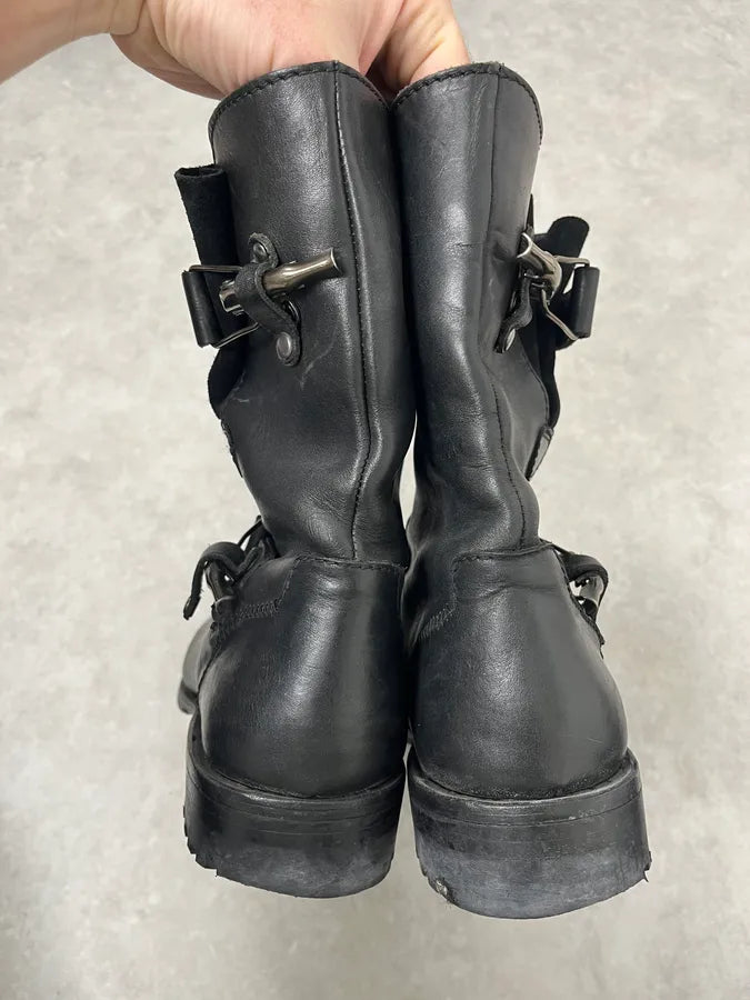 Jean Paul Gaultier Black High Leather Boots rgsWnYu 7
