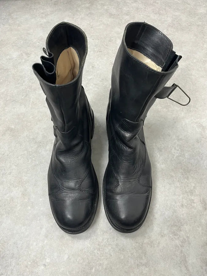 Jean Paul Gaultier Black High Leather Boots rgsWnYu 1