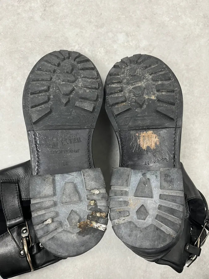 Jean Paul Gaultier Black High Leather Boots rgsWnYu 6