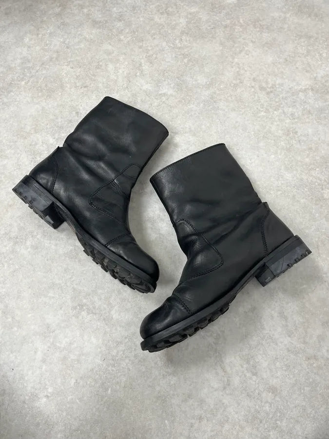 Jean Paul Gaultier Black High Leather Boots rgsWnYu 4