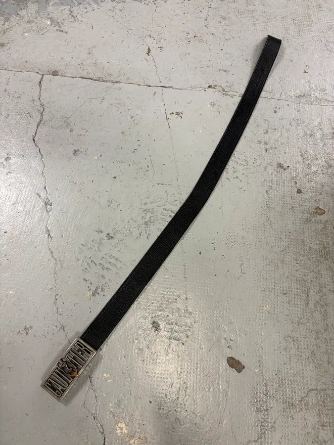 Jean Paul Gaultier Black Leather Anchor Buckle Belt yEtgcon 7