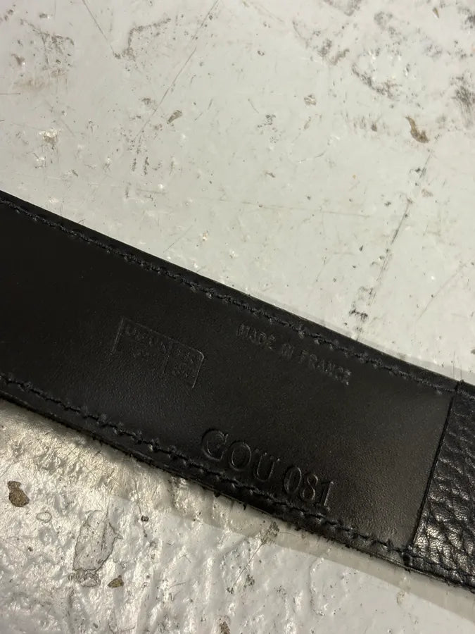 Jean Paul Gaultier Black Leather Anchor Buckle Belt yEtgcon 6