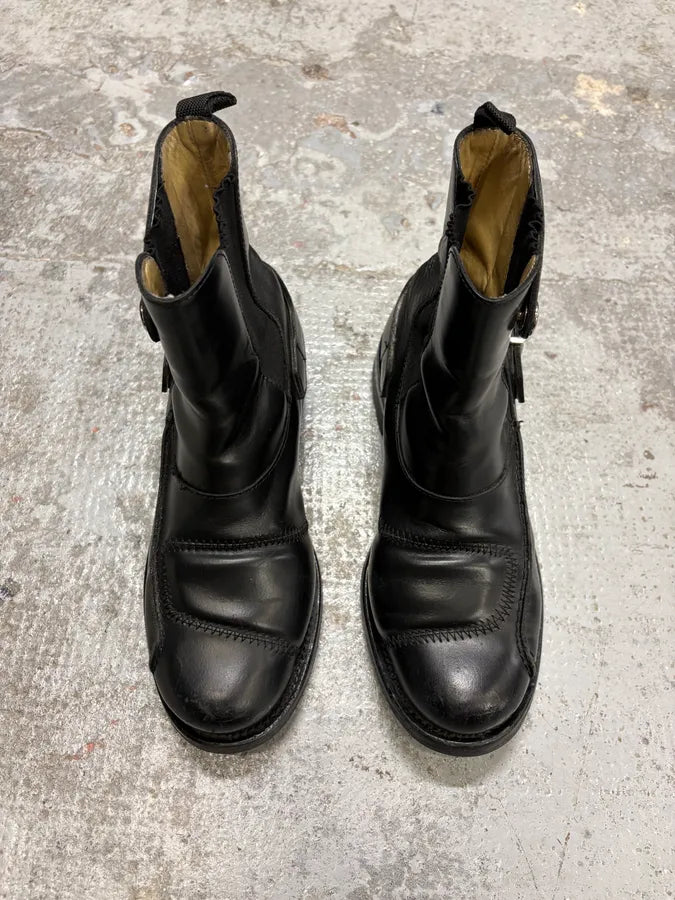 Jean Paul Gaultier Black Leather Ankle Boots UvmvyvE 1