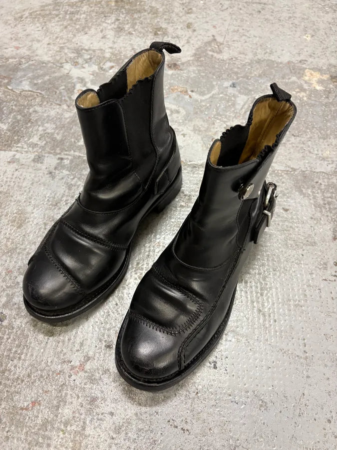 Jean Paul Gaultier Black Leather Ankle Boots UvmvyvE 2