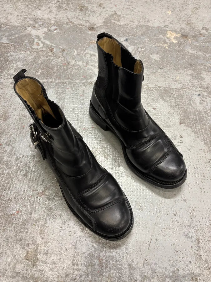 Jean Paul Gaultier Black Leather Ankle Boots UvmvyvE 3