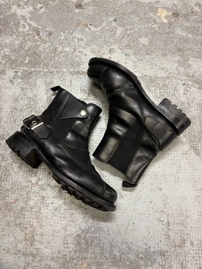 Jean Paul Gaultier Black Leather Ankle Boots UvmvyvE 5