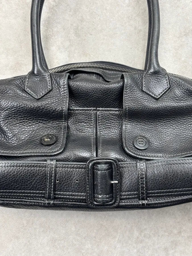 Jean Paul Gaultier Black Leather Handle Bag pUTptOs 4