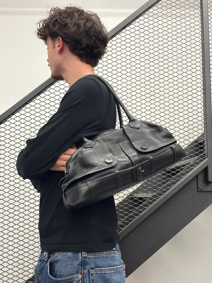 Jean Paul Gaultier Black Leather Handle Bag pUTptOs 3