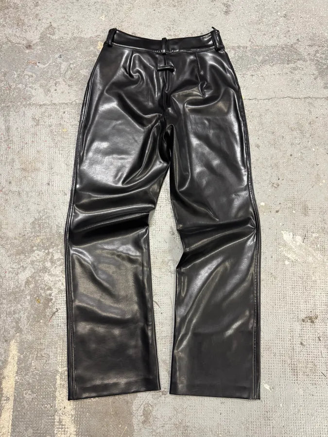 1990s Jean Paul Gaultier Black Faux Leather Pants (M/L) ZwDNmpP 3